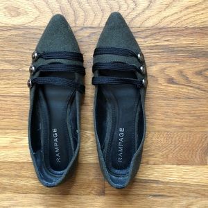 Olive green “military” Flats